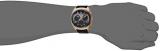 Bulova Men's Curv Collection Stainless Steel Analog-Quartz Watch with Leather-Alligator Strap, Black, 22 (Model: 98A156)