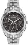 Bulova Mens Chronograph Quartz Watch with Stainless Steel Strap 96A186