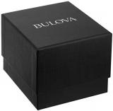 Bulova Women's 32mm Crystal Black Leather Strap Watch
