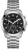 Bulova Men's 41mm Classic Black Dial Stainless Steel Chronograph Watch