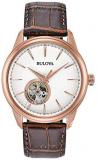 Bulova Mens Rosegold Stainless Steel Automatic Watch 97A133
