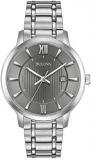 Bulova Men's Classics Stainless Gray Dial Bracelet Watch