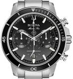 new Bulova marine star watch steel man chrono 96B272