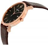 Bulova Men's Rose Gold Tone Date Watch with a Leather Strap