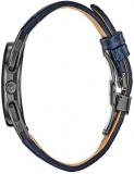 Men's Bulova Curv Chronograph Blue Leather Strap Watch 98A232