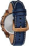 Bulova Men's Chronograph Quartz Watch with Leather Strap 97B186