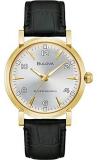 Bulova Men's Analogue Automatically Watch with Leather Strap 97A152