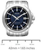 Bulova Precisionist Men's UHF Watch with Blue Dial Analogue Display and Silver Stainless Steel Bracelet 96B159