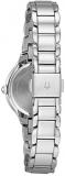 Bulova Ladies Women's Designer Watch Stainless Steel Bracelet - White Blue Dial Classic Dress Wrist Watch 96L215