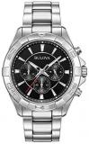 Bulova Mens Chronograph Quartz Watch with Stainless Steel Strap 96A216