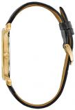 Bulova Men's Designer Watch Leather Strap - White Dial Gold Classic Dress Wrist Watch 97A123