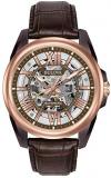 Bulova Men's Rose Goldtone &amp; Brown Leather Automatic Watch
