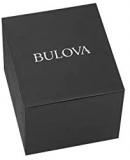 Bulova Dress Men's Quartz Watch with Off-White Dial Analogue Display and Brown Leather Strap 97A106