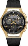 Bulova Men's Chronograph Quartz Watch with Leather Strap 97A143