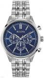Bulova Mens Chronograph Quartz Watch with Stainless Steel Strap 96A210