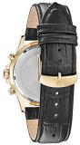 Bulova Mens Chronograph Quartz Watch with Leather Strap 97B179