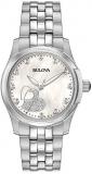 Bulova Womens Analogue Classic Quartz Watch with Stainless Steel Strap 96P182