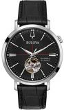 Bulova Mens Analogue Automatic Watch with Leather Strap 96A201