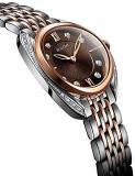 Bulova Ladies Curv Diamond Women's Quartz Watch with Brown Dial Analogue Display and Multicolour Stainless Steel Bracelet 98R230