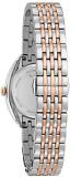 Bulova Ladies Curv Diamond Women's Quartz Watch with Brown Dial Analogue Display and Multicolour Stainless Steel Bracelet 98R230