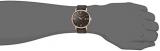 Bulova Men's Designer Watch Leather Strap - Dark Brown Grey Classic Aerojet Wrist Watch 97B154