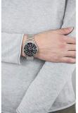 Bulova Men's Designer Watch Stainless Steel Bracelet - Water Resistant Black Dial Marine Star 98B203