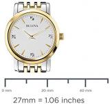 Bulova Diamond Women's Quartz Watch with Silver Dial Analogue Display and Gold/Silver Ion-Plated Bracelet 98P115