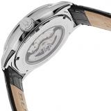 Bulova Men's Designer Automatic Self Winding Watch Leather Strap - Black Dial 96A135