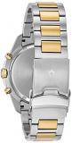 Bulova Men's Desiger Chronograph Watch Stainless Steel Bracelet - Water Resistant Blue Gold Marine Star 98B230