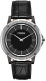 Citizen Men's Analogue Eco-Drive Watch with Leather Strap AR5024-01E