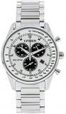Citizen Mens Chronograph Quartz Watch with Stainless Steel Strap AT2390-82A