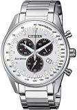 Citizen Mens Chronograph Quartz Watch with Stainless Steel Strap AT2390-82A