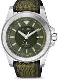 Citizen Men's Analogue Eco-Drive Watch with Nylon Strap BN0211-09X
