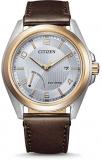 Citizen Men's Analogue Eco-Drive Watch with Leather Strap AW7056-11A