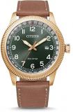 Citizen Men's Analogue Eco-Drive Watch with Leather Strap BM7483-15X