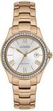 Citizen Women's Eco-Drive Analogue Watch with Stainless Steel Strap FE1143-88A