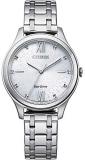 Citizen Women's Analogue Eco-Drive Watch with Stainless Steel Strap EM0500-73A