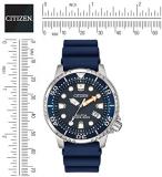 Citizen Men's Divers Eco-Drive Watch with Blue Dial Analogue Display and Blue PU Strap BN0151-09L