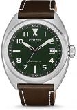 Citizen Men's Analogue Automatic Watch with Leather Strap NJ0100-38X