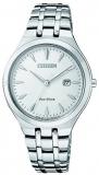 Citizen Women's Analogue Solar Powered Watch with Stainless Steel Strap EW2490-80B