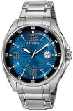 Citizen Men's Analogue Classic Solar Powered Watch with Stainless Steel Strap AW...