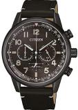 Citizen Men's Chronograph Eco-Drive Watch with Leather Strap CA4425-28E