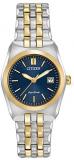 Citizen Corso Women's Quartz Watch with Blue Dial Analogue Display and Silver St...