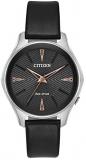 Citizen Women's Eco-Drive 3 Hand Basic Stainless Steel Strap Watch EM0591-01E