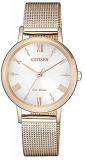 Citizen Women's Analogue Eco-Drive Watch with Stainless Steel Strap EM0576-80A