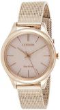 Citizen Women's Eco-Drive Analogue Watch with Stainless Steel Strap EM0503-83X