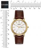 Citizen Men's Eco-Drive Gold-Tone Leather Watch BM8242-08A