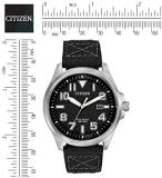 Citizen Men's Quartz Watch with Black Dial Analogue Display and Black Fabric Strap AW1410-08E