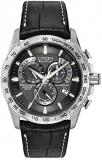 Citizen Men's Eco-Drive Chronograph Watch with a Black Dial and a Black Leather ...