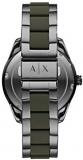 Armani Exchange Men's Analog Quartz Watch with STAINLESS STEEL SILICON Strap AX1833
